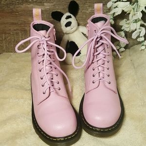 Dr Martens DELANEY MALLOW  PINK Boots (RUNS LARGE)